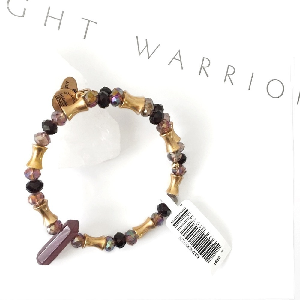 Nwt NEW Alex & Ani Retro Glam Garnet Wrap Bracelet